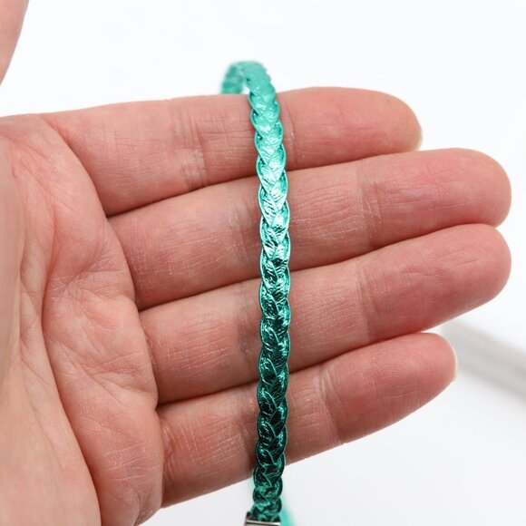 Turquoise Tone Choker Adjustable Length Trendy Chokers (#31) - Picture 3 of 9